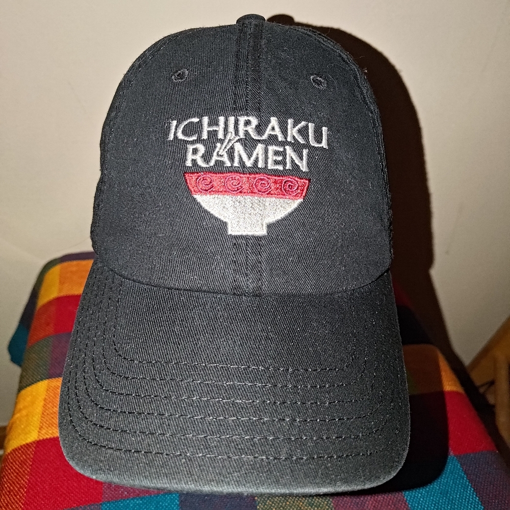 Naruto Unisex Ichiraku Ramen Shop Washed Adjustable Baseball Hat - Black OSFM